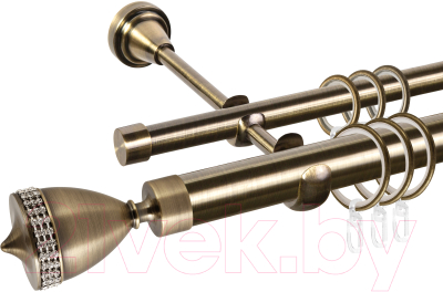 Карниз для штор АС ФОРОС, Grace D25Г/16Г + наконечники Этерния 
Карниз для штор АС ФОРОС, Grace D25Г/16Г + наконечники Этерния