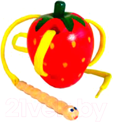 

Развивающая игрушка Играй с умом, Шнуровка. Клубничка / Ш-069