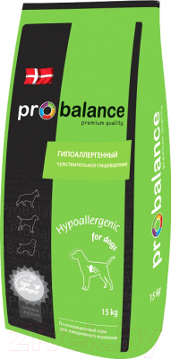 

Корм для собак ProBalance, Hypoallergenic