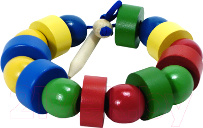 

Развивающая игрушка Играй с умом, Бусы геометрические цветные / Д-568