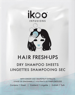 

Сухой шампунь для волос Ikoo, Белый (универсальный), Infusions Hair Fresh-Ups Dry Shampo