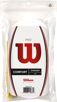 

Грип для большого тенниса Wilson, Pro Overgrip 30PK WH / WRZ4017WH