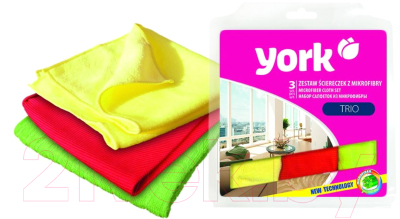 

Комплект салфеток хозяйственных York, Микрофибра