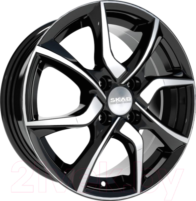 

Литой диск SKAD, Тулон 15x6" 4x100мм DIA 54.1мм ET 46мм Black Glossy Polished