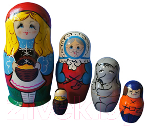 

Развивающая игрушка Играй с умом, Матрешка. Красная шапочка 5 в 1 / Д-519
