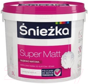 

Краска Sniezka, Белый, Super Matt