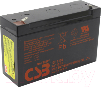 

Батарея для ИБП CSB, GP 6120 6V/12Ah
