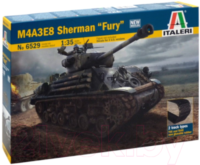 

Сборная модель Italeri, Танк M4A3E8 Sherman Fury 1:35 / 6529