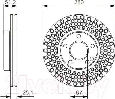 

Тормозной диск Bosch, 0986479A00