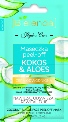 

Маска для лица кремовая Bielenda, Hydra Care Peel Off кокос и алоэ увлажняющая