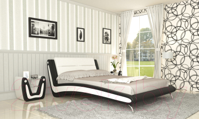 

Двуспальная кровать Bravo Мебель, Белла 1 с ПМ 180x200