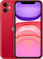 Смартфон Apple iPhone 11 64GB / MWLV2 (красный) -