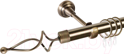 

Карниз для штор АС ФОРОС, Grace D25Г + наконечники Волна