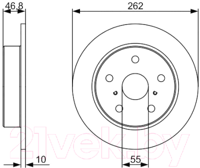 

Тормозной диск Bosch, 0986479V55