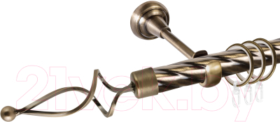 

Карниз для штор АС ФОРОС, Grace D25К составной + наконечники Волна