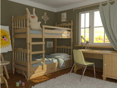 

Двухъярусная кровать Bravo Мебель, Соня 90x200
