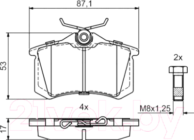 

Тормозные колодки Bosch, 0986494923