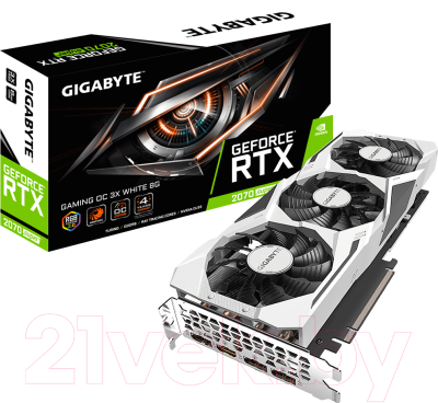

Видеокарта Gigabyte, GV-N207SGAMINGOC WHITE-8GD