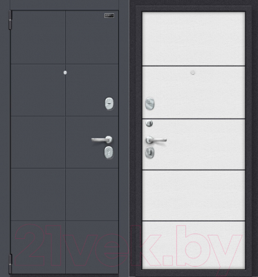

Входная дверь el'Porta, Porta S 10.П50 Graphite Pro/Virgin