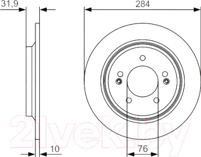 

Тормозной диск Bosch, 0986479V09