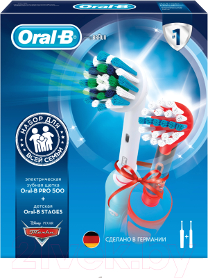 

Набор электрических зубных щеток Braun, Oral-B D12.513K Cars + Prof Care 500/D16.513.U