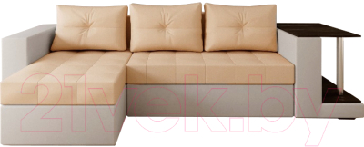 

Диван угловой Настоящая мебель, Константин НПБ со столиком экокожа левый