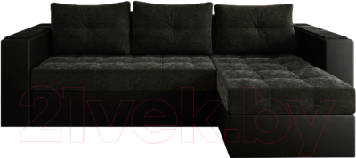 

Диван угловой Настоящая мебель, Константин НПБ с декором экокожа/вельвет правый
