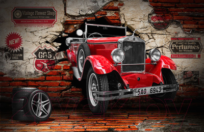 

Фотообои Vimala, Ретро авто 3D