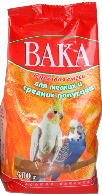 

Корм для птиц ВАКА, Для средних и мелких попугаев