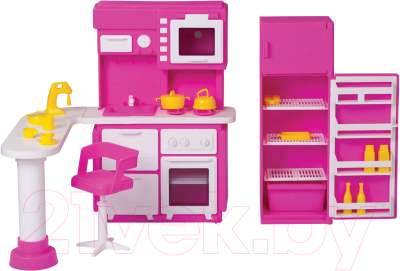 

Комплект аксессуаров для кукольного домика Огонек, Кухня Зефир / С-1409