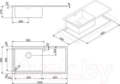 

Мойка кухонная Smeg, LD150D-2