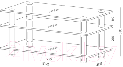

Тумба Artglass, PLc 37/3/4