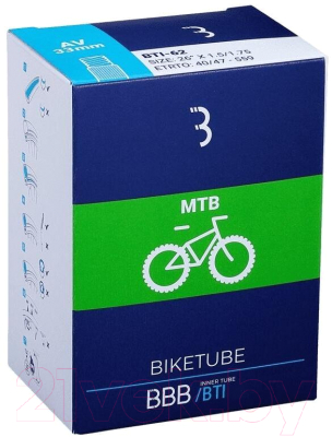 

Камера для велосипеда BBB, Innertube BikeTube 26 1.75/2.35 FV 60мм / BTI-63