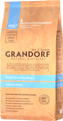 Корм для собак Grandorf Adult Fish&Rice