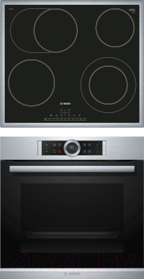 

Комплект встраиваемой техники Bosch, HBG655BS1 + PKN645F17R
