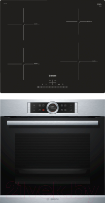 

Комплект встраиваемой техники Bosch, HBG655BS1 + PUE611FB1E