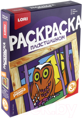 

Набор для творчества Lori, Раскраска пластилином. Сова / ПК-044