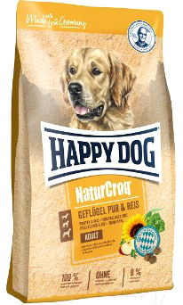 

Корм для собак Happy Dog, NaturCroq Geflugel Pur & Reis / 60513