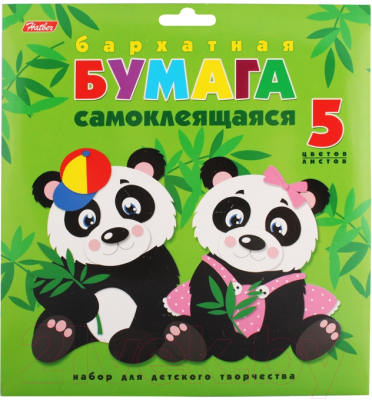 

Набор цветной бумаги Hatber, Две панды / 5Ббх5с 14312