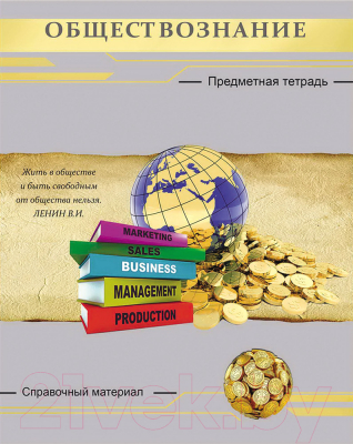 

Тетрадь предметная Проф-Пресс, Обществознание Серебро / 48-2646