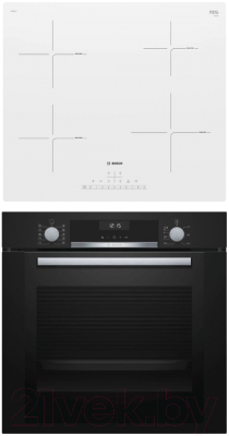 

Комплект встраиваемой техники Bosch, HBG317BB0R + PUE612FF1J