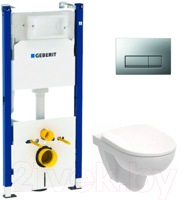 

Унитаз подвесной с инсталляцией Geberit, Duofix 458.126.00.1 + M33120000 + M30112000 + 115.105.21.1
