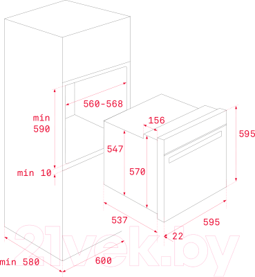 

Комплект встраиваемой техники Teka, HSB 635 + TB 641.2