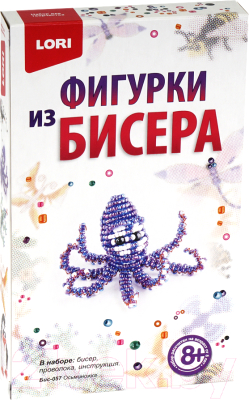 

Набор для творчества Lori, Фигурки из бисера. Осьминожка / Бис-057