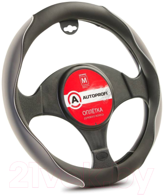

Оплетка на руль Autoprofi, AP-2021 BK/GY