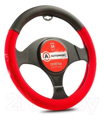 

Оплетка на руль Autoprofi, AP-2022 BK/RD