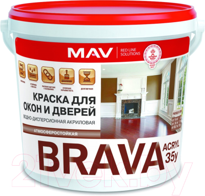

Краска MAV, Белый, Brava ВД-АК-1035У