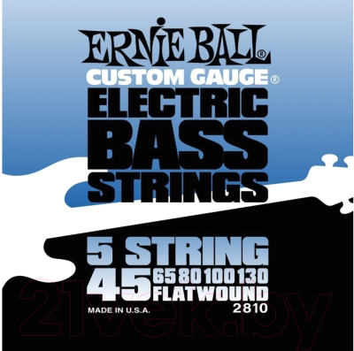 

Струны для бас-гитары Ernie Ball, 2810 Flat Wound Bass 5 45-130