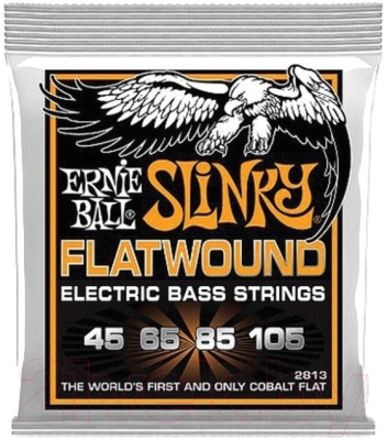 

Струны для бас-гитары Ernie Ball, 2813 Hybrid Slinky Flatwound Cobalt 45-105