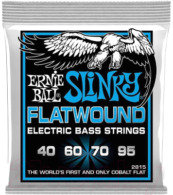 

Струны для бас-гитары Ernie Ball, 2815 Extra Slinky Flatwound Cobalt 40-95